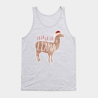 Fa la la la Llama - punny Christmas design Tank Top